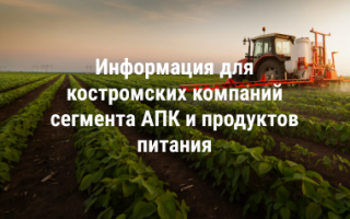 У костромских компании сегмента АПК есть возможность принять участие в международных выставках