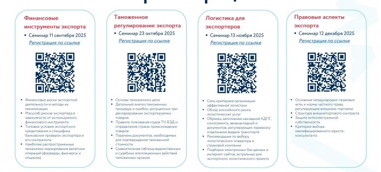 Онлайн-программа экспортных семинаров АНО ДПО